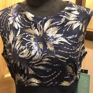Scarlett Dresses Jcpenney Scarlett Gorgeous Navy Blue Dress With Sequins Size 2 Poshmark